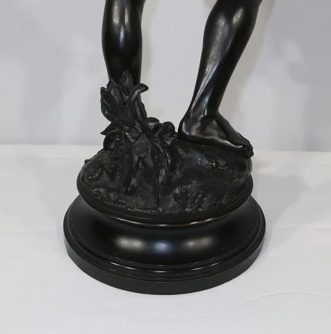 Important Bronze « David », par A. Gaudez – Fin XIXe
