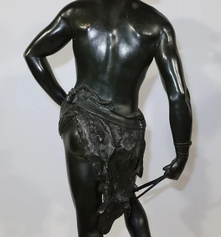 Important Bronze « David », par A. Gaudez – Fin XIXe