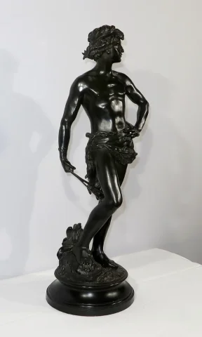 Important Bronze « David », par A. Gaudez – Fin XIXe