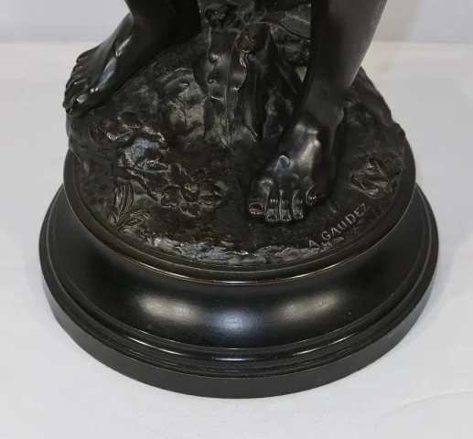 Important Bronze « David », par A. Gaudez – Fin XIXe