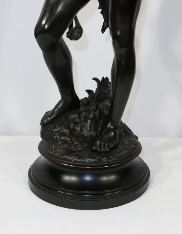 Important Bronze « David », par A. Gaudez – Fin XIXe