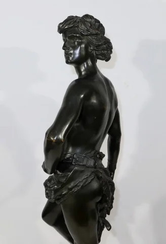 Important Bronze « David », par A. Gaudez – Fin XIXe