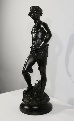 Important Bronze « David », par A. Gaudez – Fin XIXe