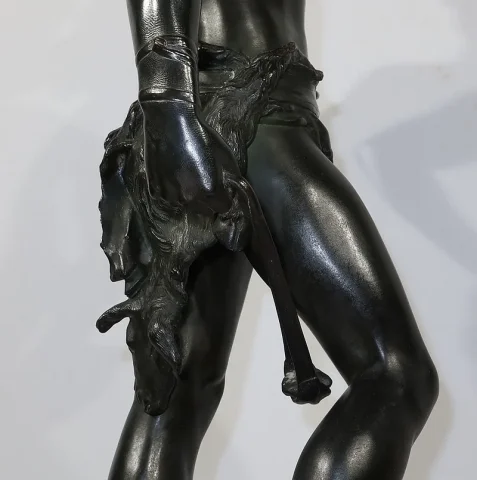 Important Bronze « David », par A. Gaudez – Fin XIXe