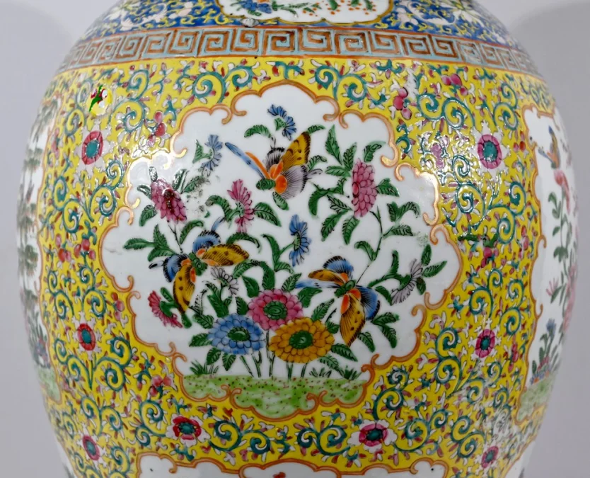 Importante Potiche en Porcelaine, Canton – Fin XIXe