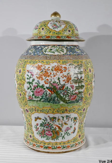 Importante Potiche en Porcelaine, Canton – Fin XIXe
