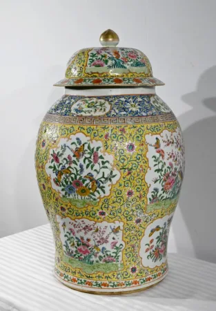 Importante Potiche en Porcelaine, Canton – Fin XIXe