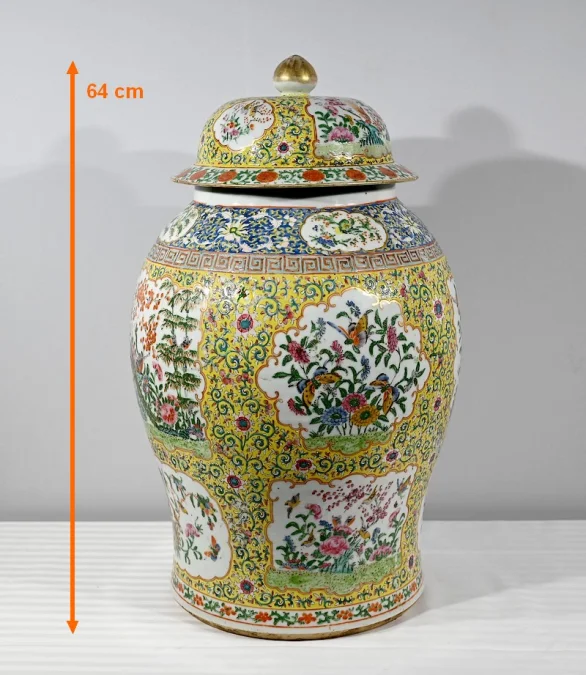 Importante Potiche en Porcelaine, Canton – Fin XIXe