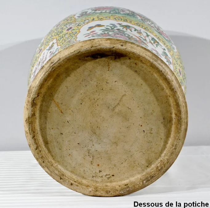 Importante Potiche en Porcelaine, Canton – Fin XIXe