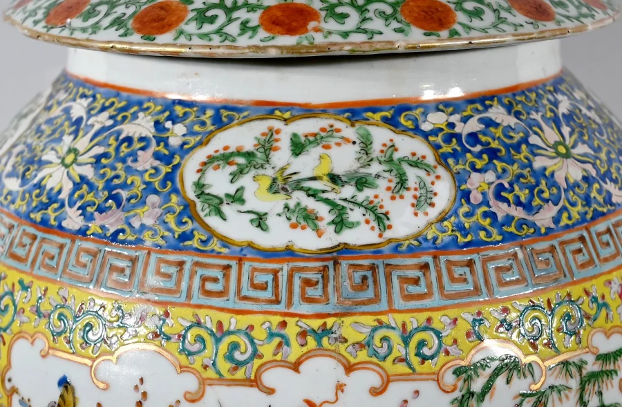 Importante Potiche en Porcelaine, Canton – Fin XIXe