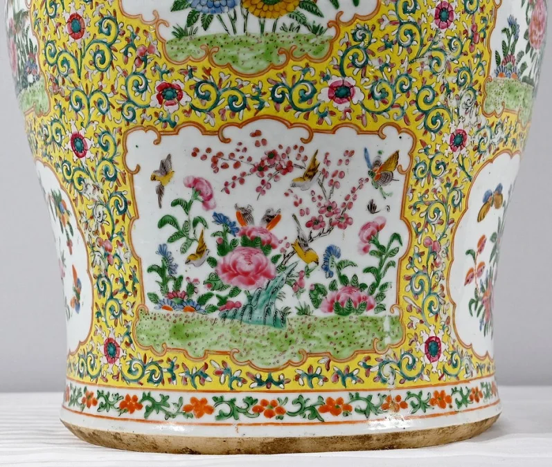Importante Potiche en Porcelaine, Canton – Fin XIXe