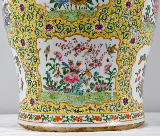 Importante Potiche en Porcelaine, Canton – Fin XIXe
