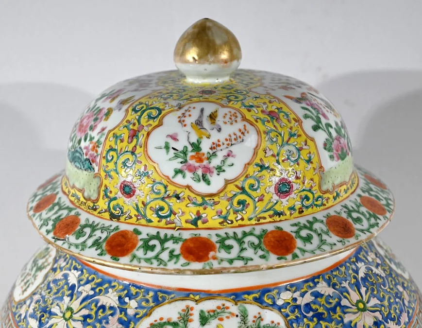 Importante Potiche en Porcelaine, Canton – Fin XIXe