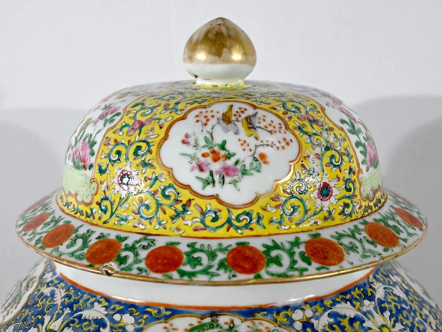 Importante Potiche en Porcelaine, Canton – Fin XIXe