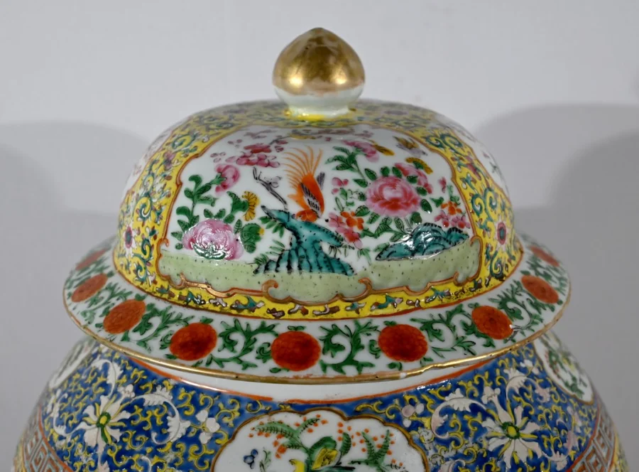 Importante Potiche en Porcelaine, Canton – Fin XIXe