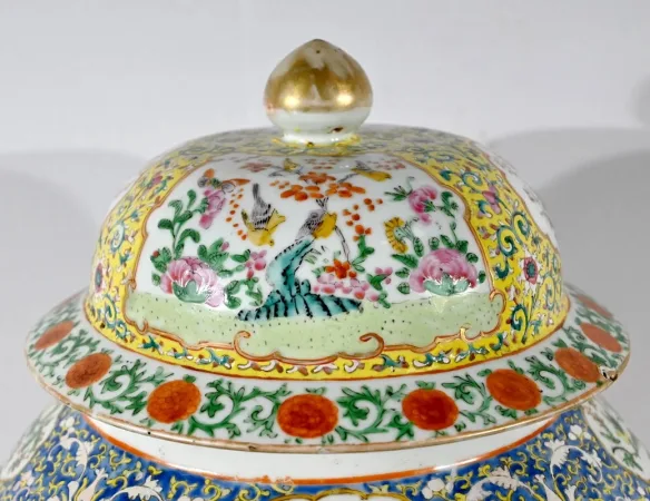 Importante Potiche en Porcelaine, Canton – Fin XIXe