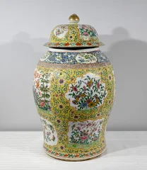 Importante Potiche en Porcelaine, Canton – Fin XIXe