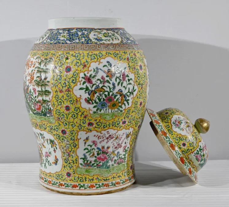 Importante Potiche en Porcelaine, Canton – Fin XIXe