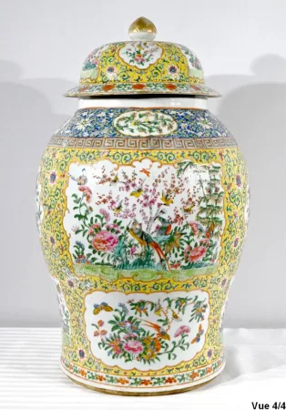 Importante Potiche en Porcelaine, Canton – Fin XIXe