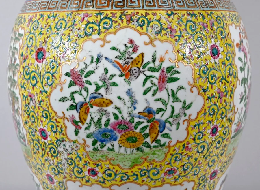 Importante Potiche en Porcelaine, Canton – Fin XIXe