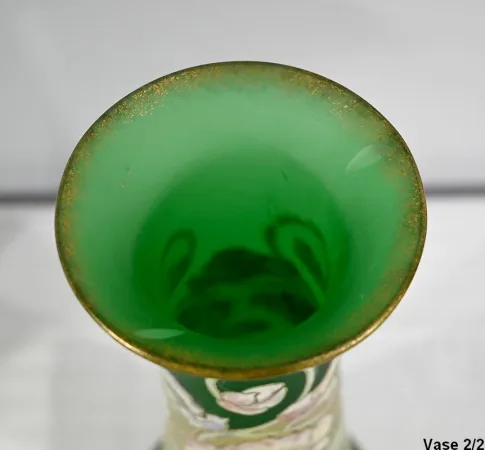 Paire de Vases en Pâte de Verre, Legras, Art Nouveau – Fin XIXe