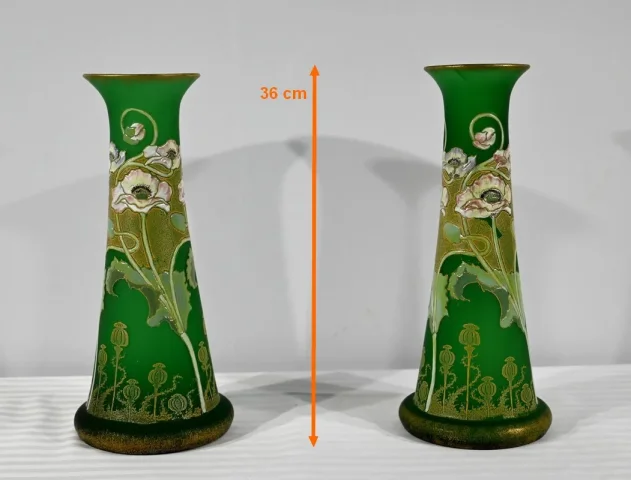 PAIR OF ART NOUVEAU PERIOD VASES