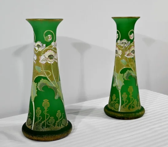 PAIR OF ART NOUVEAU PERIOD VASES