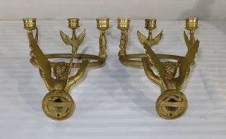 PAIR OF CANDLE WALL LIGHTS