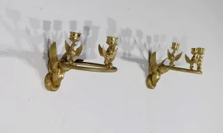 PAIR OF CANDLE WALL LIGHTS