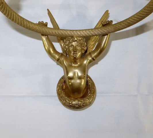 Paire d’Appliques Porte-bougies en Bronze doré, Empire – Début XIXe