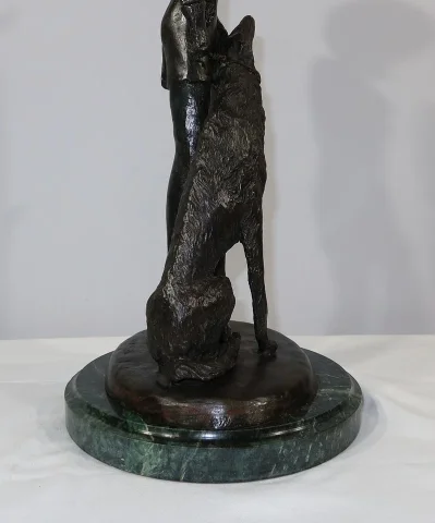 Important Bronze « La Dame au Lévrier » d’après D. Chiparus – XXe