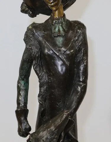 Important Bronze « La Dame au Lévrier » d’après D. Chiparus – XXe