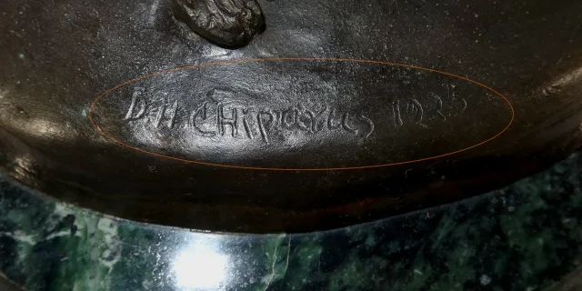 Important Bronze « La Dame au Lévrier » d’après D. Chiparus – XXe