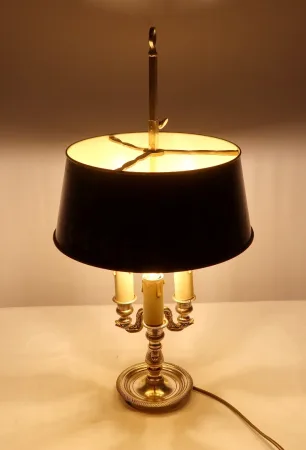 Lampe Bouillotte en Bronze Doré, goût Empire – 1900