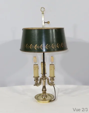 Lampe Bouillotte en Bronze Doré, goût Empire – 1900