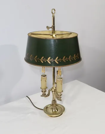 Lampe Bouillotte en Bronze Doré, goût Empire – 1900