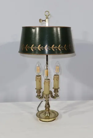Lampe Bouillotte en Bronze Doré, goût Empire – 1900