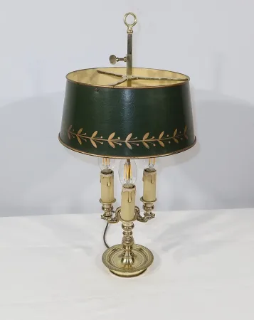 Lampe Bouillotte en Bronze Doré, goût Empire – 1900