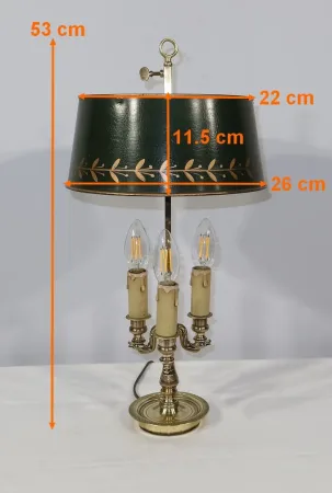 Lampe Bouillotte en Bronze Doré, goût Empire – 1900