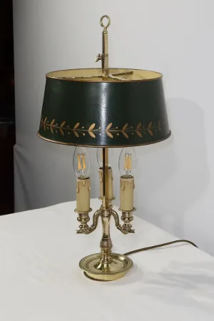 Lampe Bouillotte en Bronze Doré, goût Empire – 1900