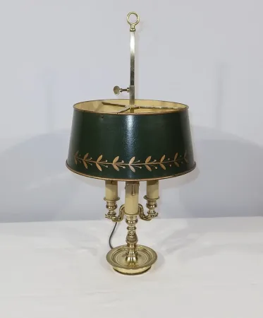 Lampe Bouillotte en Bronze Doré, goût Empire – 1900