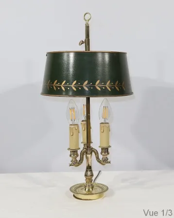 Lampe Bouillotte en Bronze Doré, goût Empire – 1900