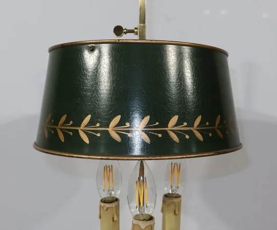 Lampe Bouillotte en Bronze Doré, goût Empire – 1900