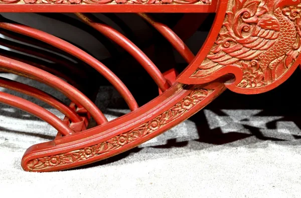 Palanquin Barreaudé en Teck, Chine – Fin XIXe