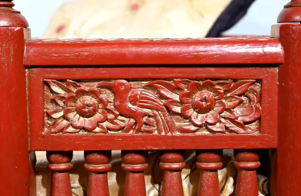 Palanquin Barreaudé en Teck, Chine – Fin XIXe