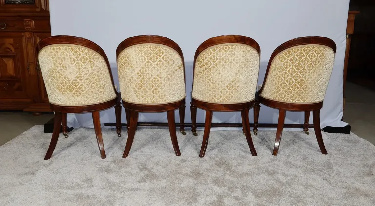 Suite de 4 Chaises en Palissandre, époque Charles X – Début XIXe
