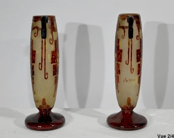 PAIR OF VASES signed CHARDER