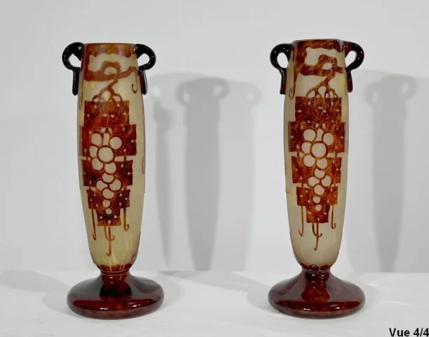PAIR OF VASES signed CHARDER