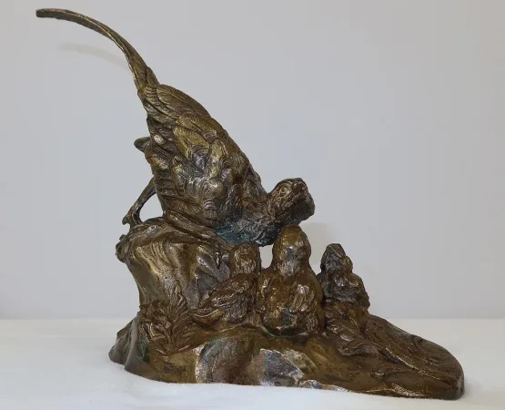 BRONZE PHEASANT signed VILAVAN