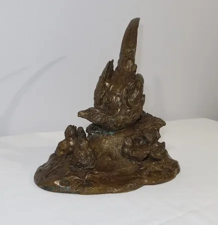 BRONZE PHEASANT signed VILAVAN